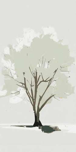 IMPRESSION SUR TOILE ARBRE DANS UN ESPRIT MINIMALISTE - IMPRESSIONS SUR TOILE ARBRES ET FEUILLES - IMPRESSION SUR TOILE