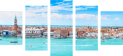 5-TEILIGES WANDBILD BLICK AUF VENEDIG - BILDER VON STÄDTEN - BILDER