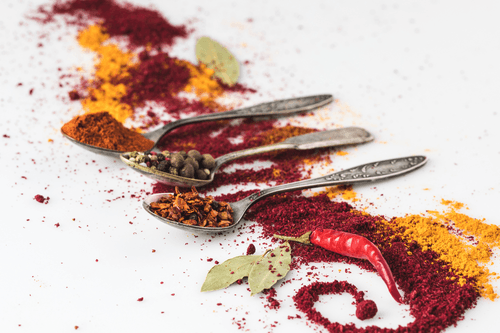 WANDBILD AROMATISCHE GEWÜRZMISCHUNG - BILDER VON ESSEN UND GETRÄNKEN - BILDER