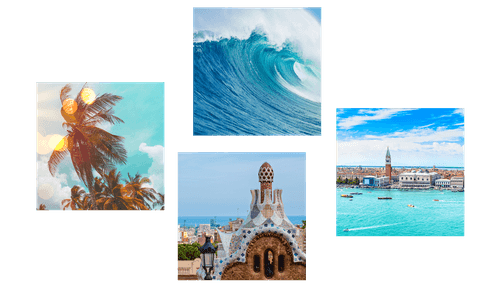 CANVAS PRINT SET SEA BREEZE - SET OF PICTURES - PICTURES