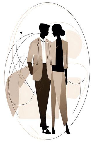 STAMPA SU TELA – FORME ASTRATTE COPPIA ELEGANTE - QUADRI FORME ASTRATTE - STAMPE E QUADRI