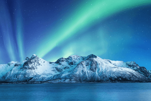 WANDBILD ARKTISCHES POLARLICHT - BILDER VON NATUR UND LANDSCHAFT - BILDER