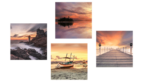 CANVAS PRINT SET PARADISE ON EARTH - SET OF PICTURES - PICTURES