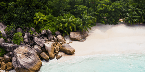 WANDBILD KÜSTE DER SEYCHELLEN - BILDER VON NATUR UND LANDSCHAFT - BILDER