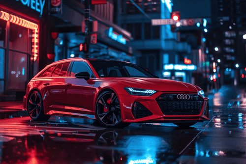 TABLOU AUDI ROȘU - RS6 LEGACY EDITION - DOVIDO CHALLENGE - TABLOURI