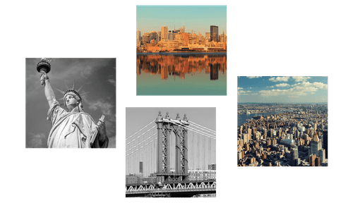 BILDER-SET NEW YORK IN INTERESSANTEM DESIGN - BILDERSETS - BILDER