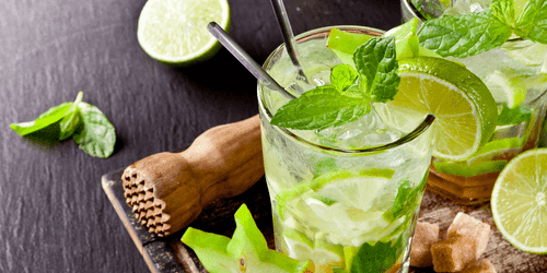 CANVAS PRINT DELICIOUS MOJITO - PICTURES OF FOOD AND DRINKS - PICTURES