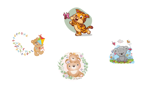 SET DI QUADRI ANIMALI PER BAMBINI - COLLEZIONI DI QUADRI - QUADRI