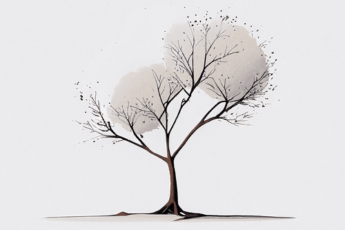 IMPRESSION SUR TOILE ARBRE MINIMALISTE SANS FEUILLES - IMPRESSIONS SUR TOILE ARBRES ET FEUILLES - IMPRESSION SUR TOILE