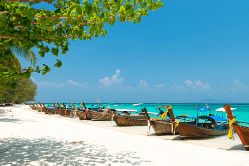 WANDBILD WEISSER SANDSTRAND AUF DER INSEL BAMBOO - BILDER VON NATUR UND LANDSCHAFT - BILDER