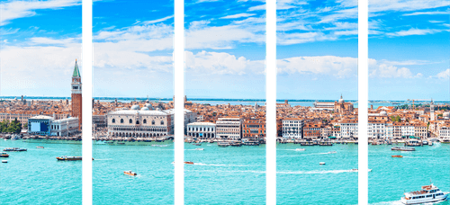 QUADRO IN 5 PARTI VISTA DI VENEZIA - QUADRI CITTÀ - QUADRI