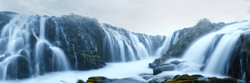 CANVAS PRINT SUBLIME WATERFALLS - PICTURES OF NATURE AND LANDSCAPE - PICTURES