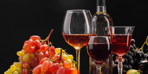 CANVAS PRINT ITALIAN WINE AND GRAPES - PICTURES OF FOOD AND DRINKS - PICTURES