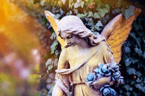 CANVAS PRINT STATUE OF AN ANGEL - PICTURES OF ANGELS - PICTURES