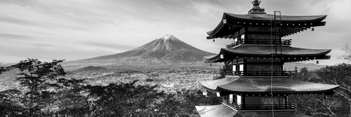 IMPRESSION SUR TOILE CHUREITO PAGODA MONUMENT EN NOIR ET BLANC - IMPRESSIONS SUR TOILE NOIR ET BLANC - IMPRESSION SUR TOILE