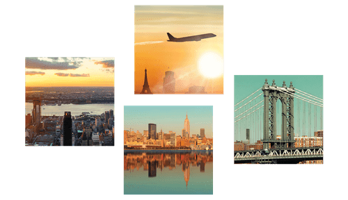 CANVAS PRINT SET TRAVEL TO THE CITY OF NEW YORK - SET OF PICTURES - PICTURES