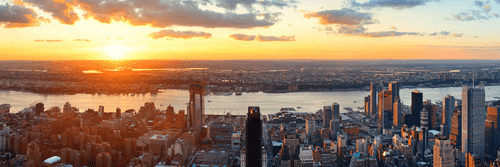 WANDBILD SCHÖNES PANORAMA VON NEW YORK - BILDER VON STÄDTEN - BILDER