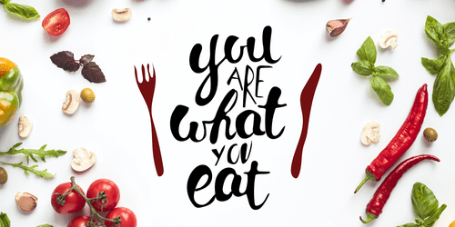 TABLOU CU MENȚIUNEA - YOU ARE WHAT YOU EAT - TABLOURI CI CITATE ȘI INSCRIPȚII - TABLOURI