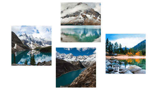 CANVAS PRINT SET CHARMING MOUNTAIN LANDSCAPES - SET OF PICTURES - PICTURES