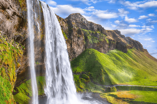 OBRAZ VODOPÁD SELJALANDSFOSS - OBRAZY PŘÍRODY A KRAJINY - OBRAZY