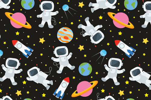 CANVAS PRINT SPACE ADVENTURE - CHILDRENS PICTURES - PICTURES