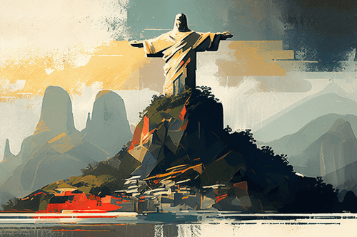 OBRAZ POMNIK JEZUSA W RIO DE JANEIRO - OBRAZY GÓRY - OBRAZY