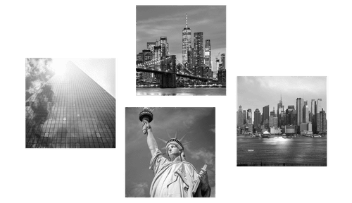 BILDER-SET SCHWARZ-WEISSES NEW YORK - BILDERSETS - BILDER