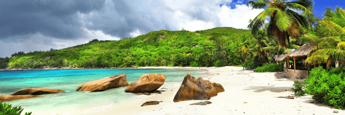 CANVAS PRINT TROPICAL SEYCHELLES - PICTURES OF NATURE AND LANDSCAPE - PICTURES