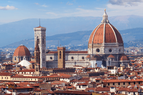 WANDBILD GOTISCHE KATHEDRALE IN FLORENZ - BILDER VON STÄDTEN - BILDER