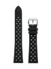 BLACK LEATHER RACING STRAP NIVADA GRENCHEN - STRAPS - ACCESSORIES