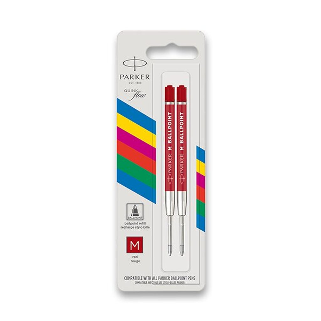 Parker QuinkFlow ballpoint pen refill - red 1502/0286545 2 pcs