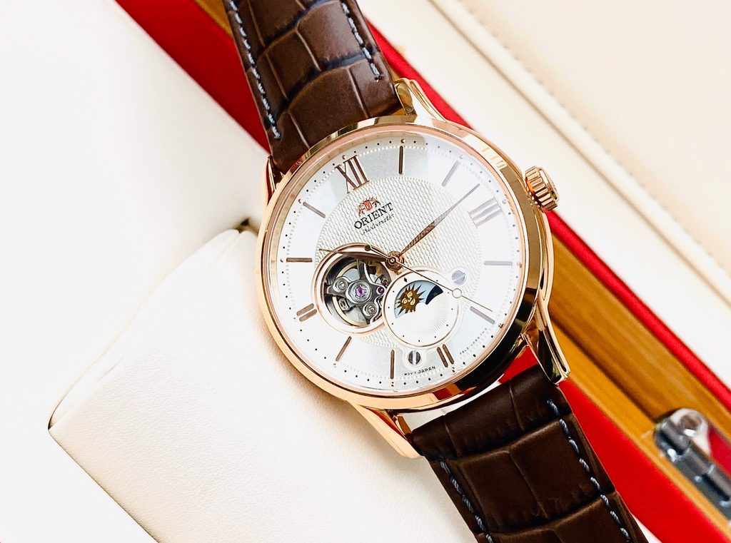 Orient sun and moon rose gold sale