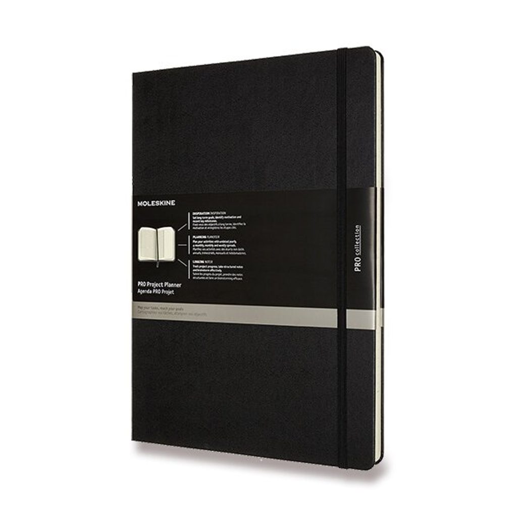 Moleskine PRO Project Planner - hard cover - A4, blank - lined BLACK  1331/4501102 | Helveti.eu