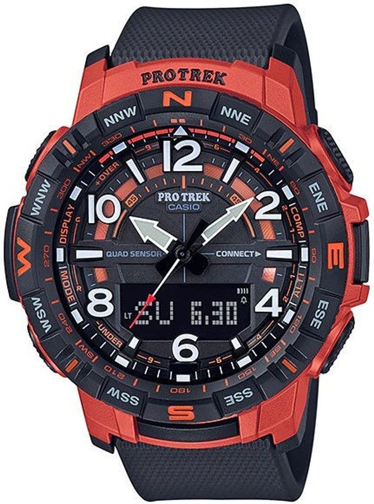 Casio men's pro trek quartz 2025 sport watch with resin strap