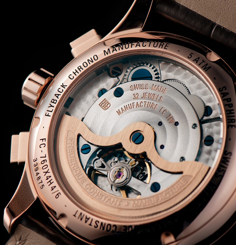 Flyback chronograph manufacture top