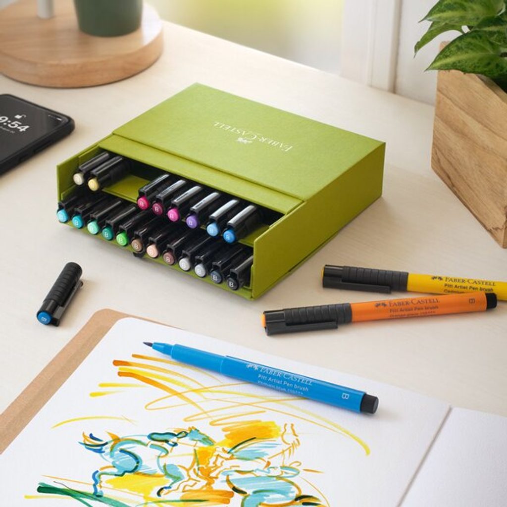 Faber Castell 12 24 48 60 Pitt Artist Brush Pen Set Gift Box, Ideal for  Sketches, Layouts, Fashion Design and Illustration - AliExpress