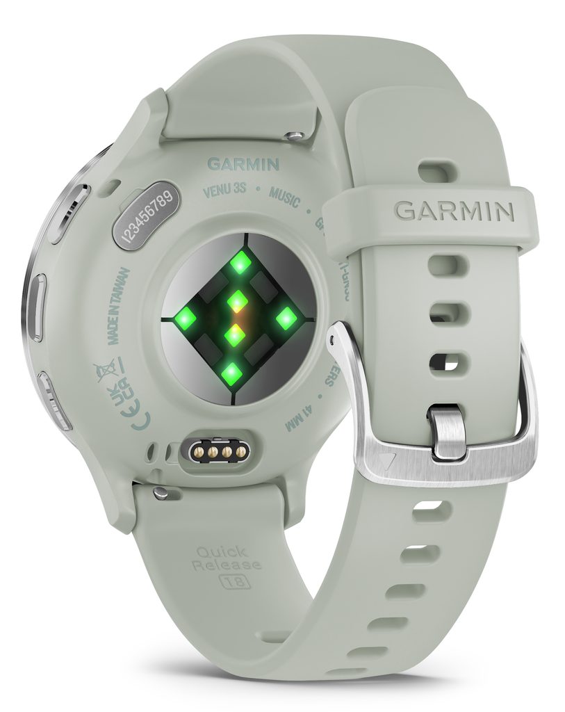 Garmin Venu® 3S Silver/Sage grey, Silicone band 010-02785-01 | Helveti.eu