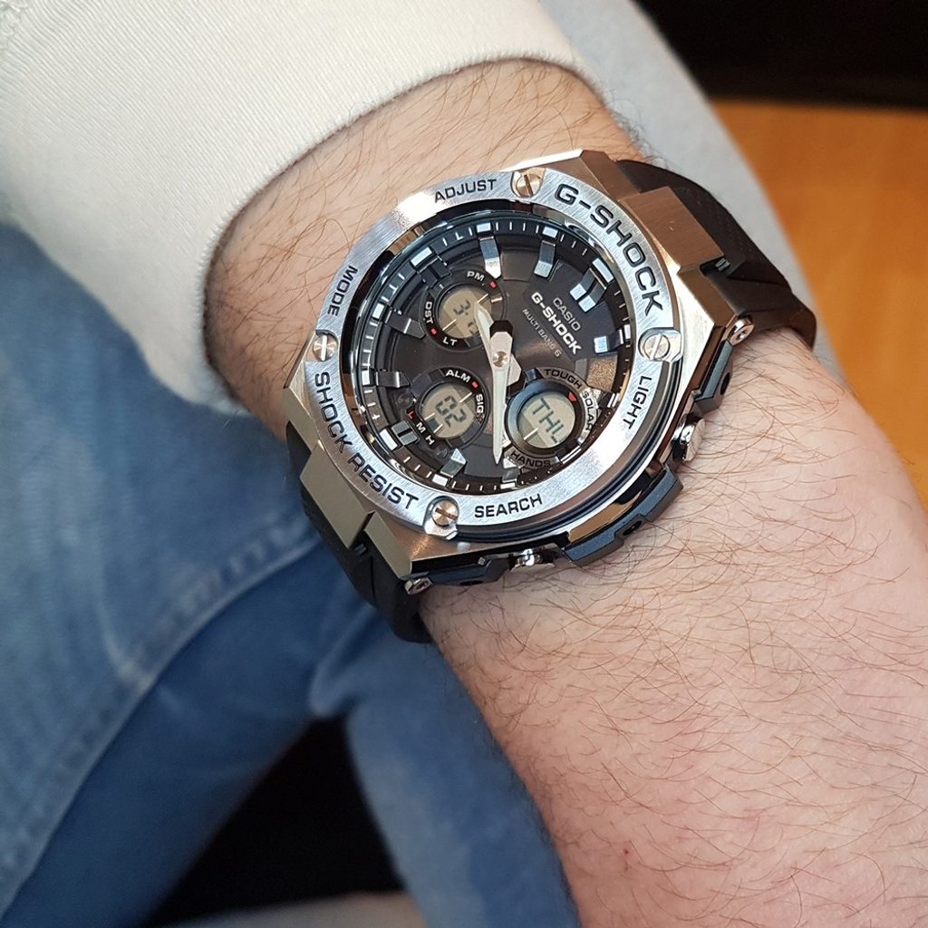 CASIO G-SHOCK GST-W110 ブラック シルバー - 腕時計(アナログ)