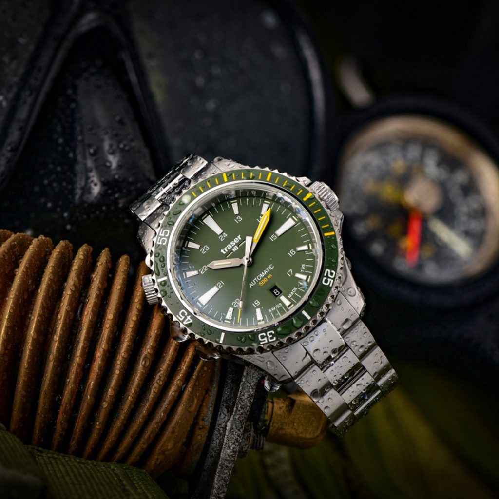 Traser P67 Diver Automatic Green steel | Helveti.eu