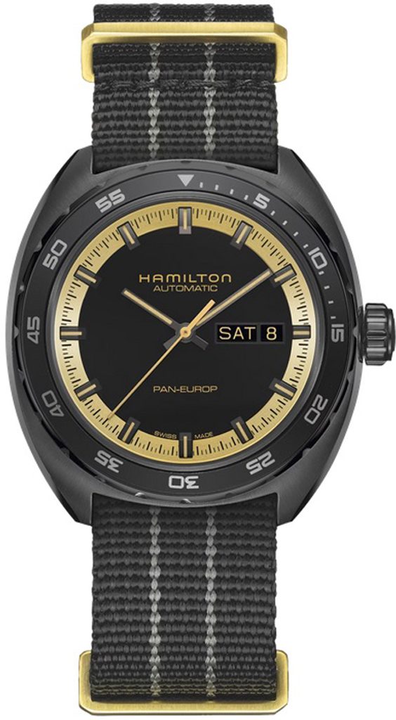 Hamilton American Classic Pan Europ Black & Gold Auto H35425730