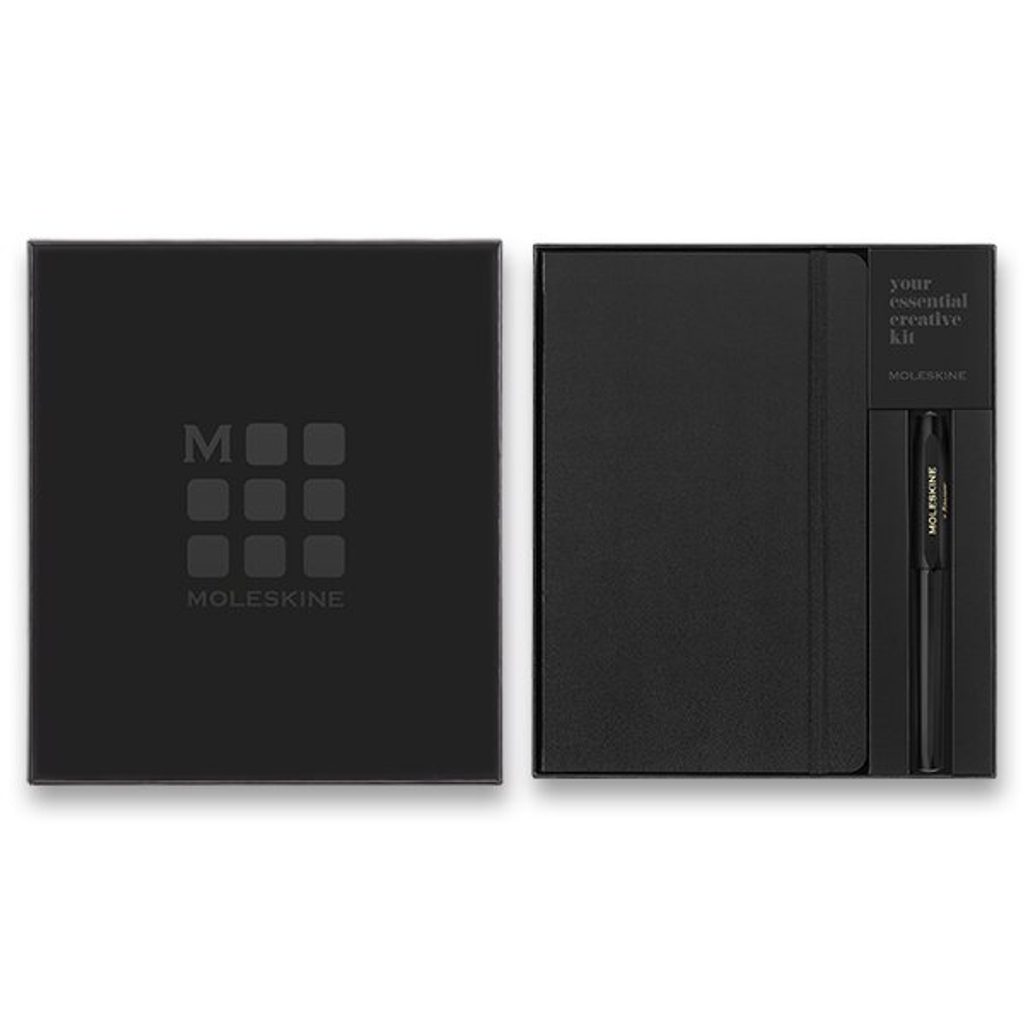 Gift set Moleskine notebook and Kaweco Roller - hard cover - L, lined  1331/1717002