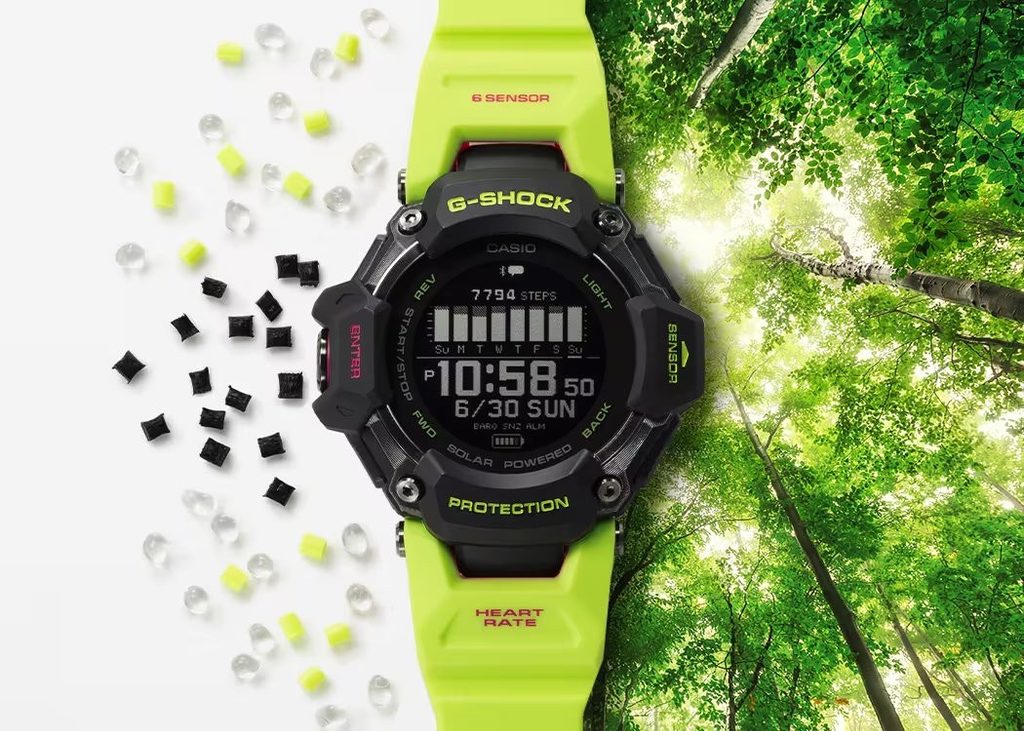 Casio G-Shock GBD-H2000-1A9ER Orologio Digitale Uomo – Smartwatch Giallo/Verde Con Cinturino In Resina