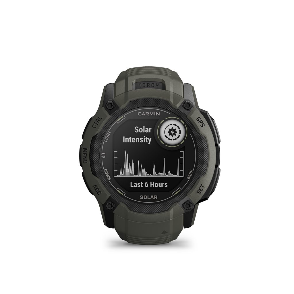 Garmin Instinct 2X Solar Rugged GPS Smartwatch, Moss with Power