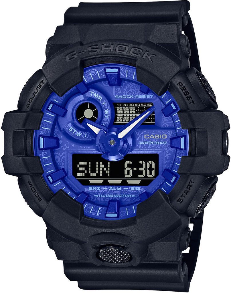 Casio Men's GA-100 Series G-Shock Quartz 200M WR Shock Resistant Watch  White/Black. Plastic Band 