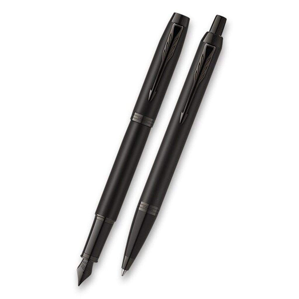 Gift set Fountain pen and ballpoint pen Parker IM Achromatic Black BT  1502/3191687 | Helveti.eu