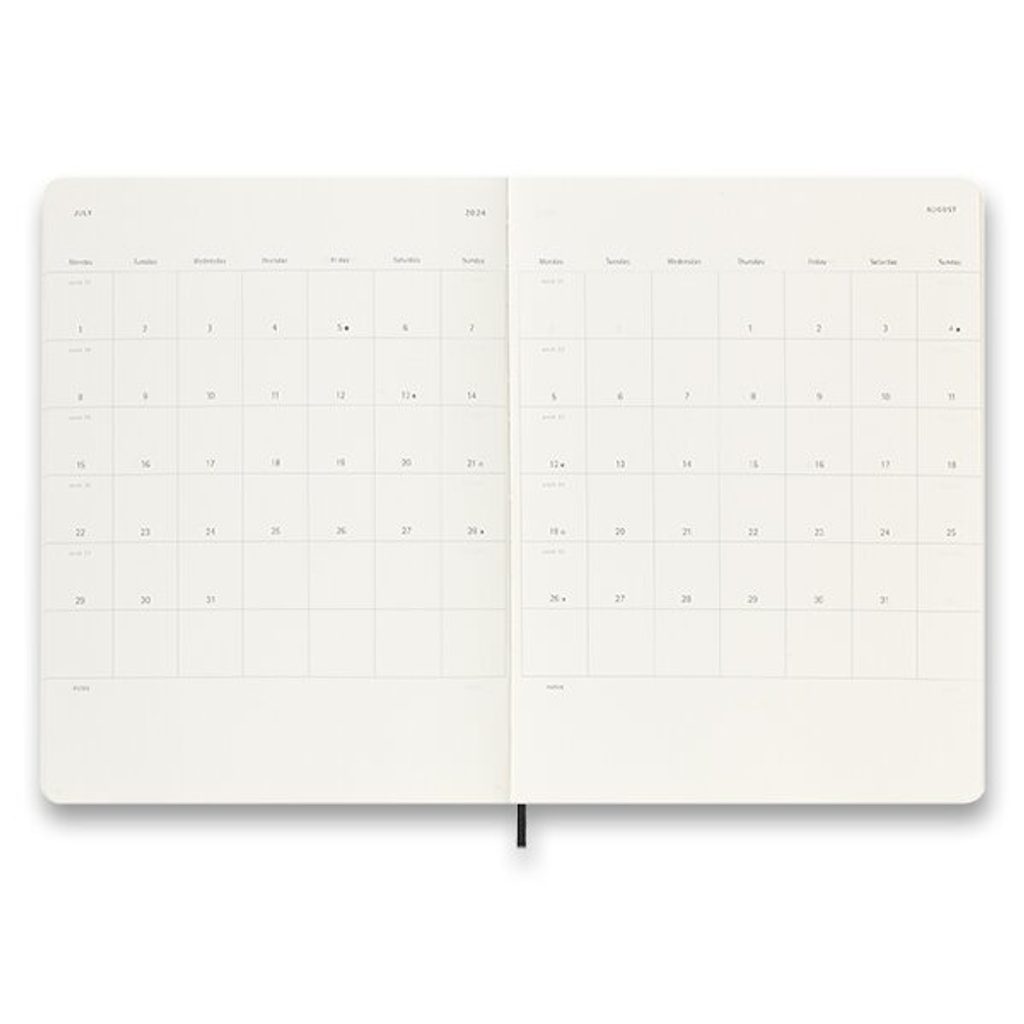 Moleskine Diary 2024 - soft cover - XL, weekly - choice of colours