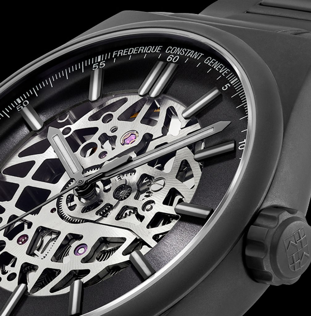 Gotham Men's Stainless Steel Mechanical Skeleton Leather Strap Watch # -  Gotham Watch
