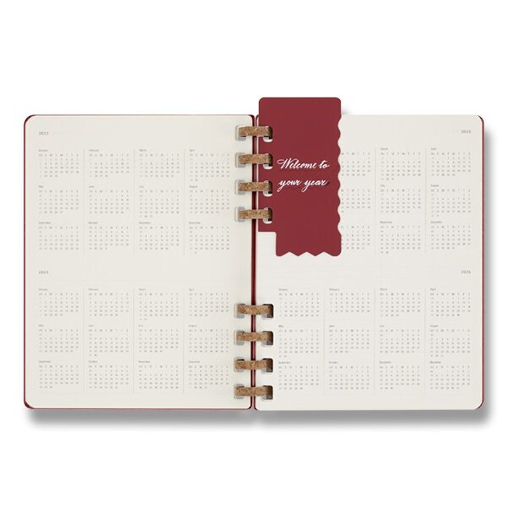  DMNCB634WBLK224  Brownline - Agenda quotidien - Reliure spirale  double - 8 po H x 5 po L - Noir