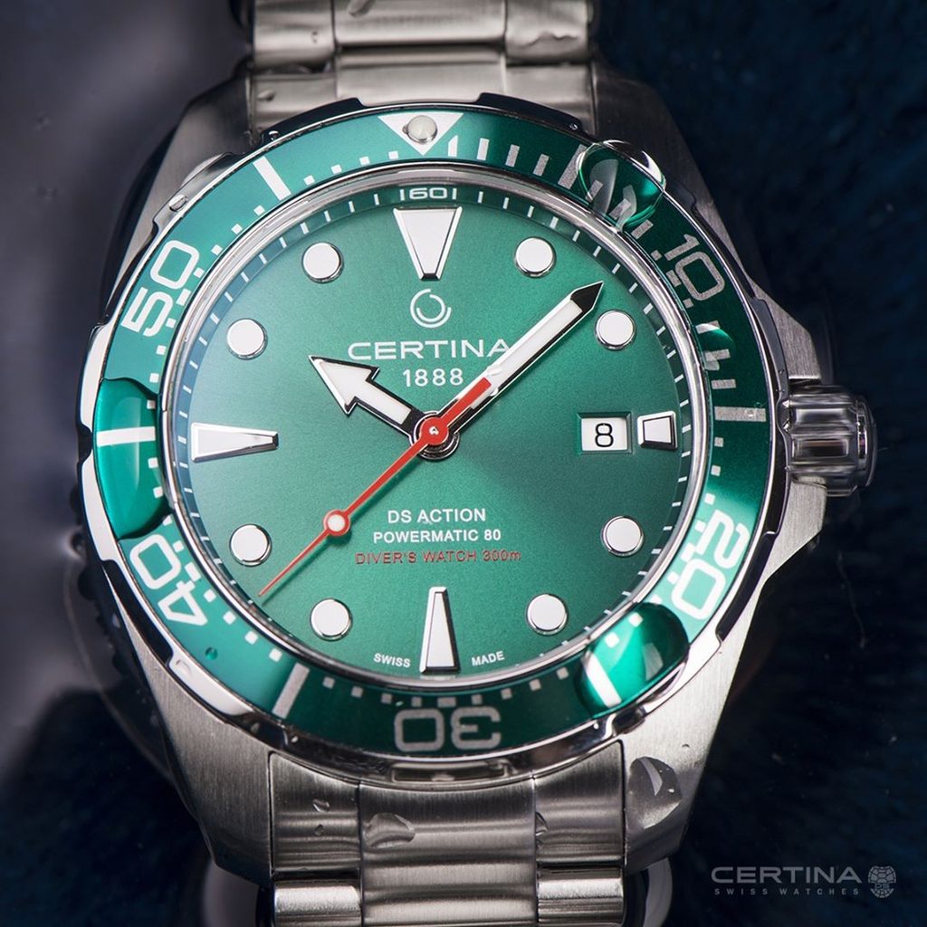 Certina ds action powermatic. Certina зеленые.