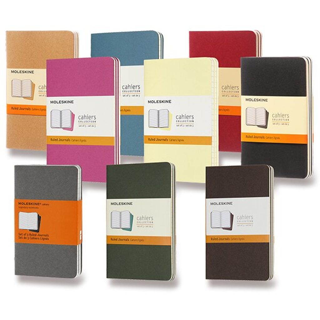 Notebooks Moleskine Cahier SELECTION OF COLOURS, 3KS - soft cover - S,  lined 1331/22342